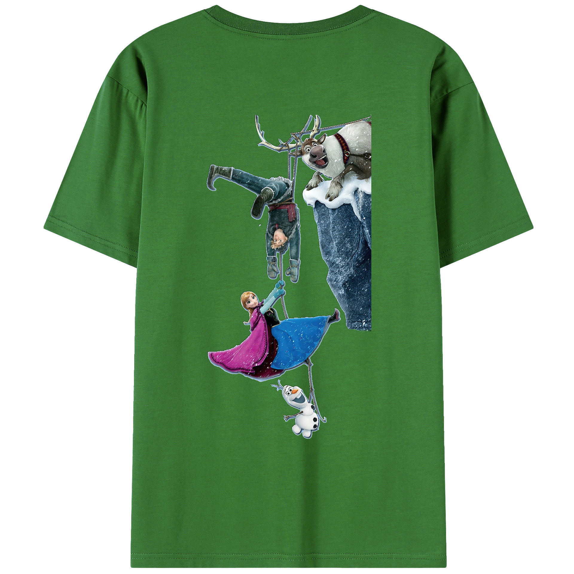 （画像用） アナと雪の女王 アンナ エルサ Frozen Anna Elsa レディース半袖Tシャツ(バックプリント)
